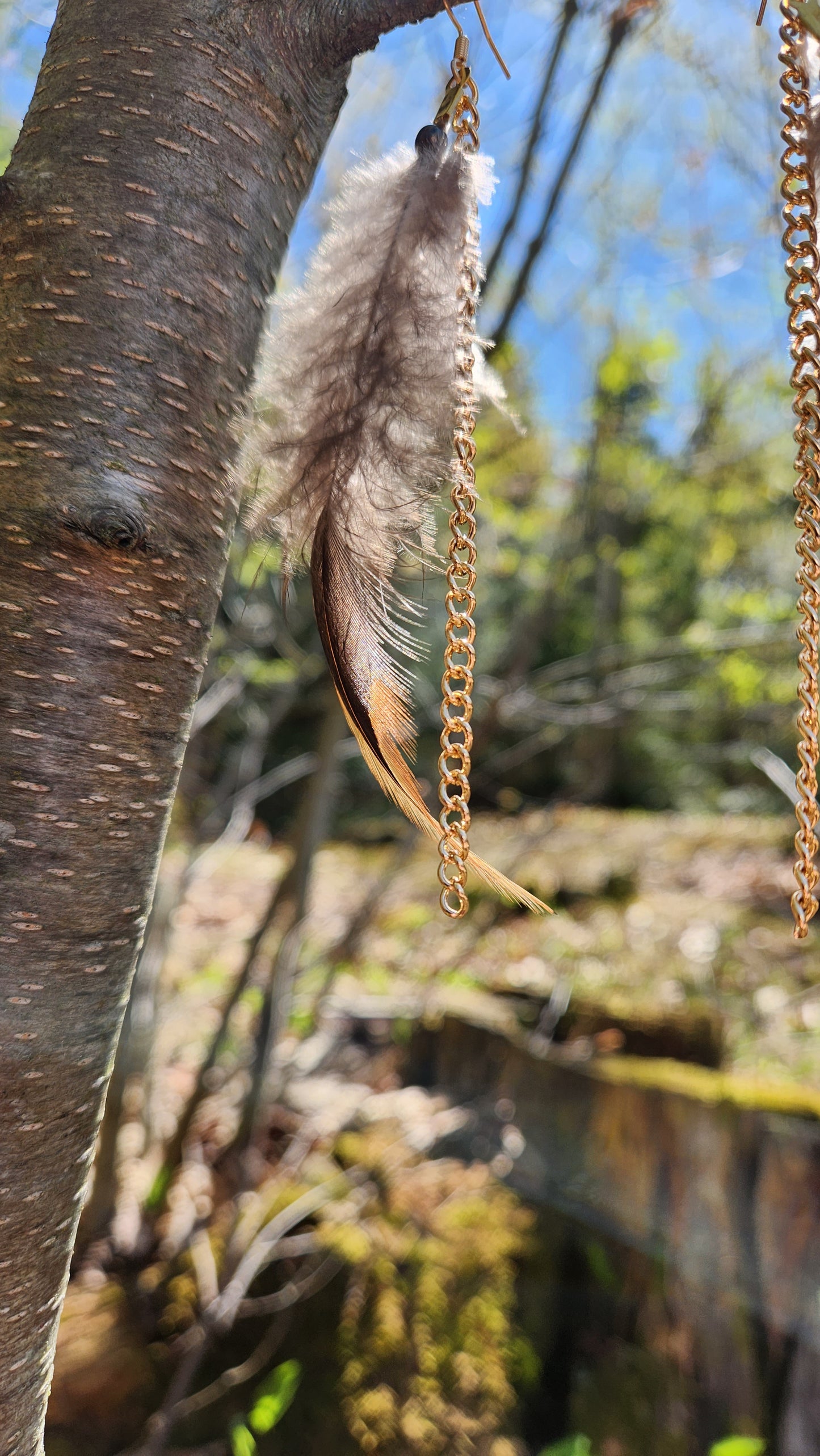 Flaming Feather Earrings