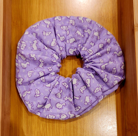 Purple Farm Scrunchie