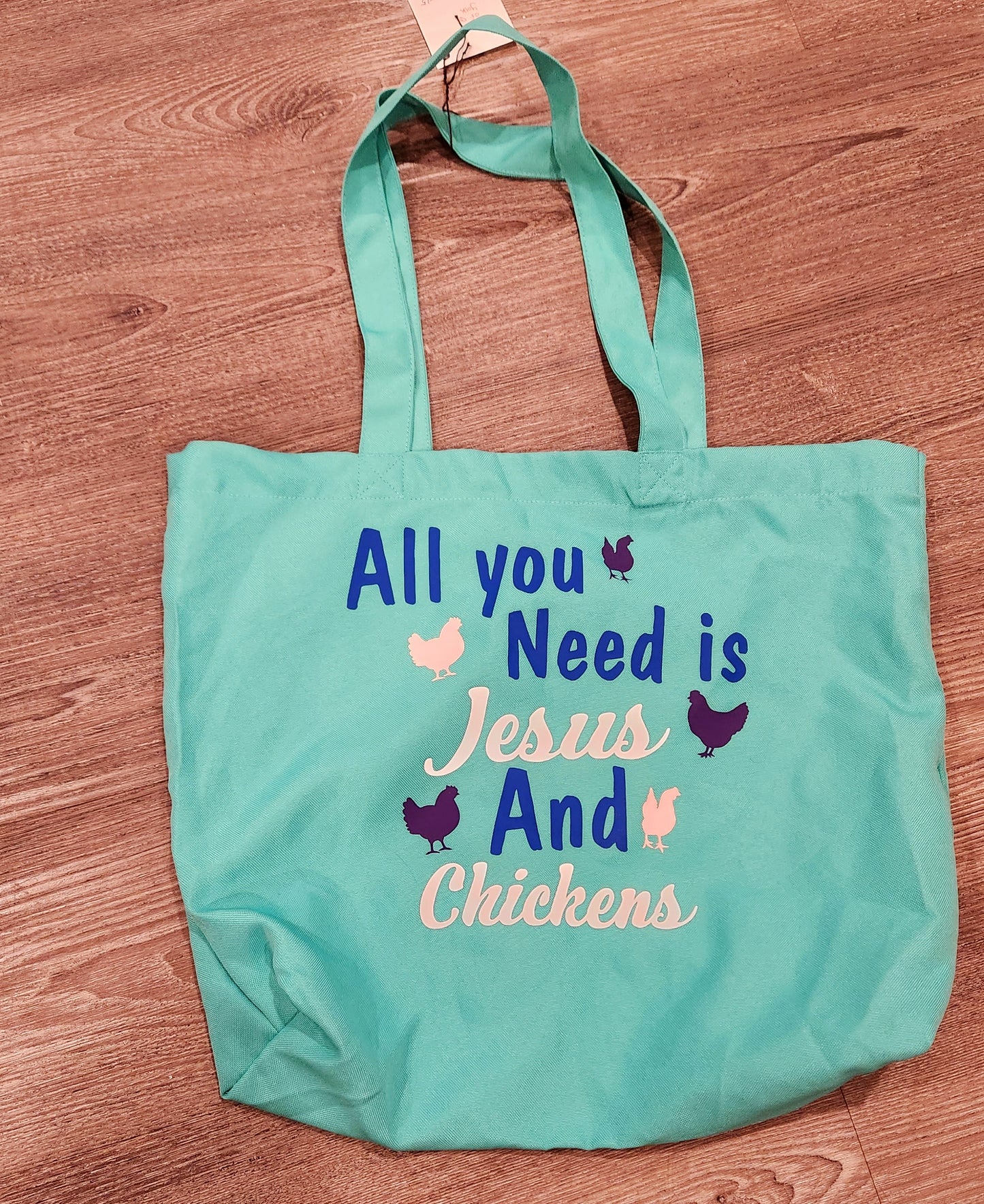 Jesus and Chickens Market Bag