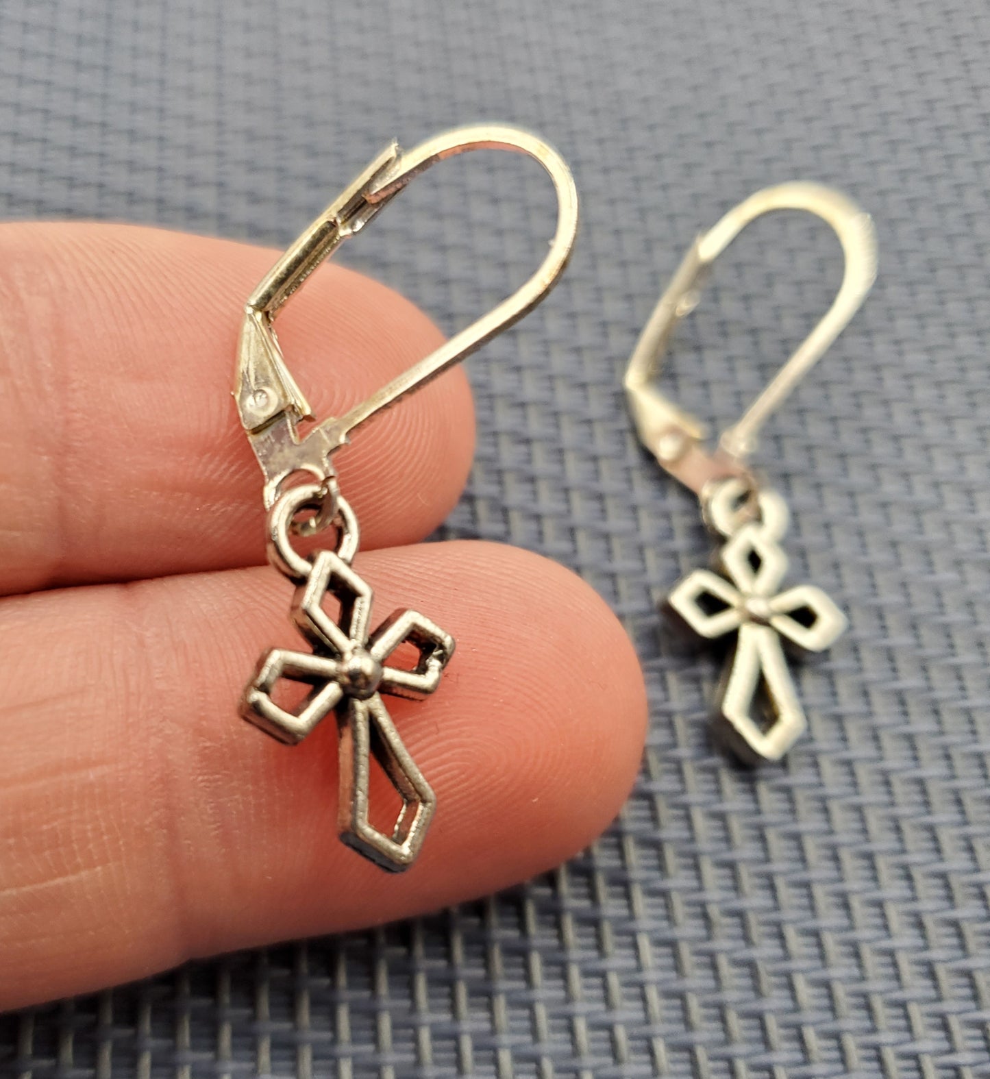 Clip Cross Earrings