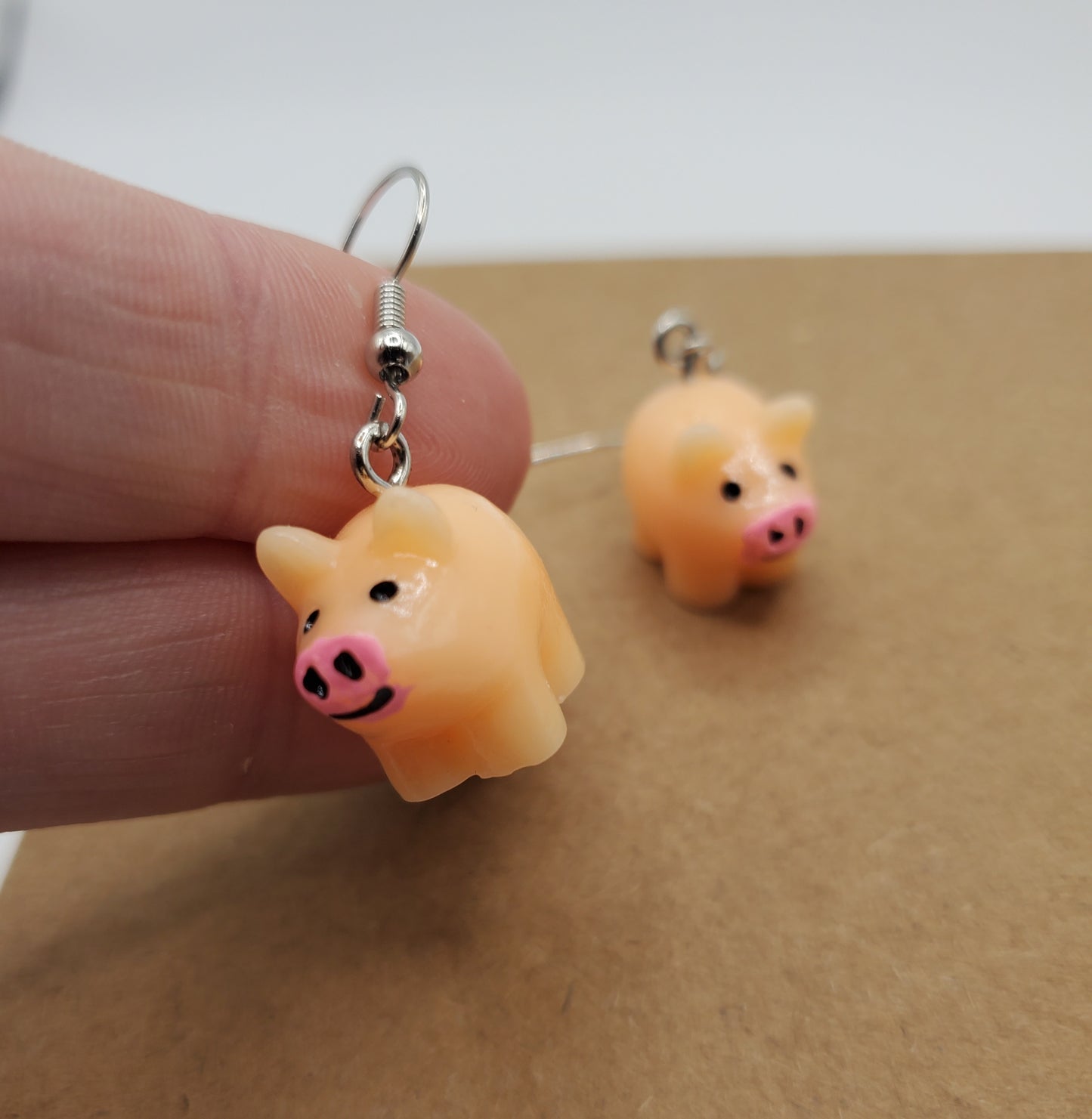 3D Pig Earrings