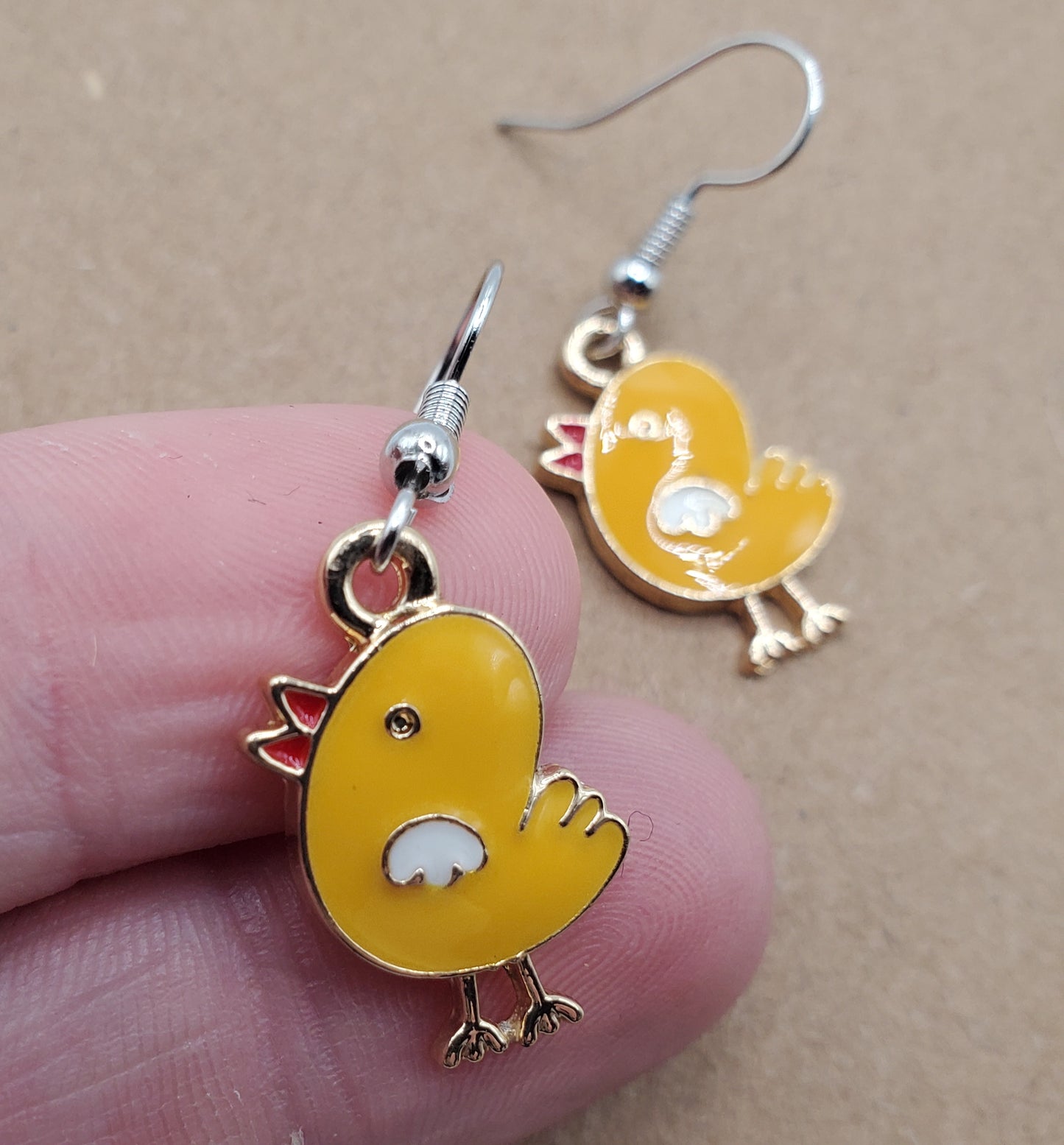 Orange Chick Earrings