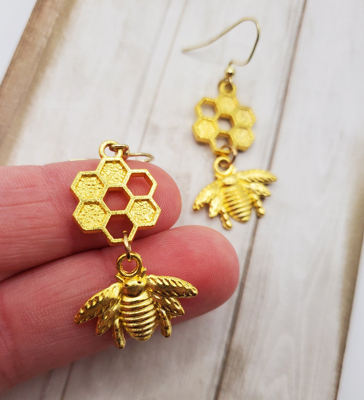 Dangling Bee Earrings