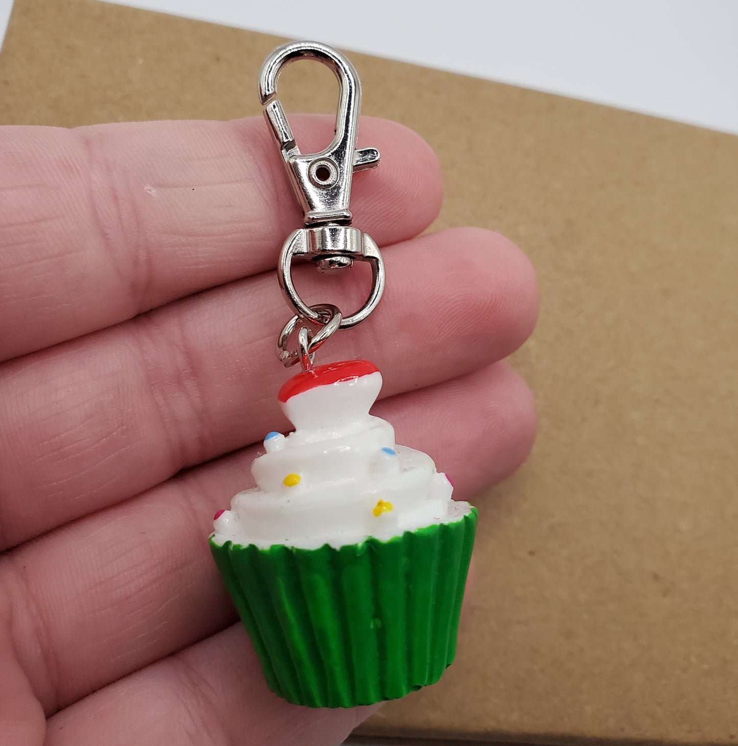 Large Cupcake Keychain