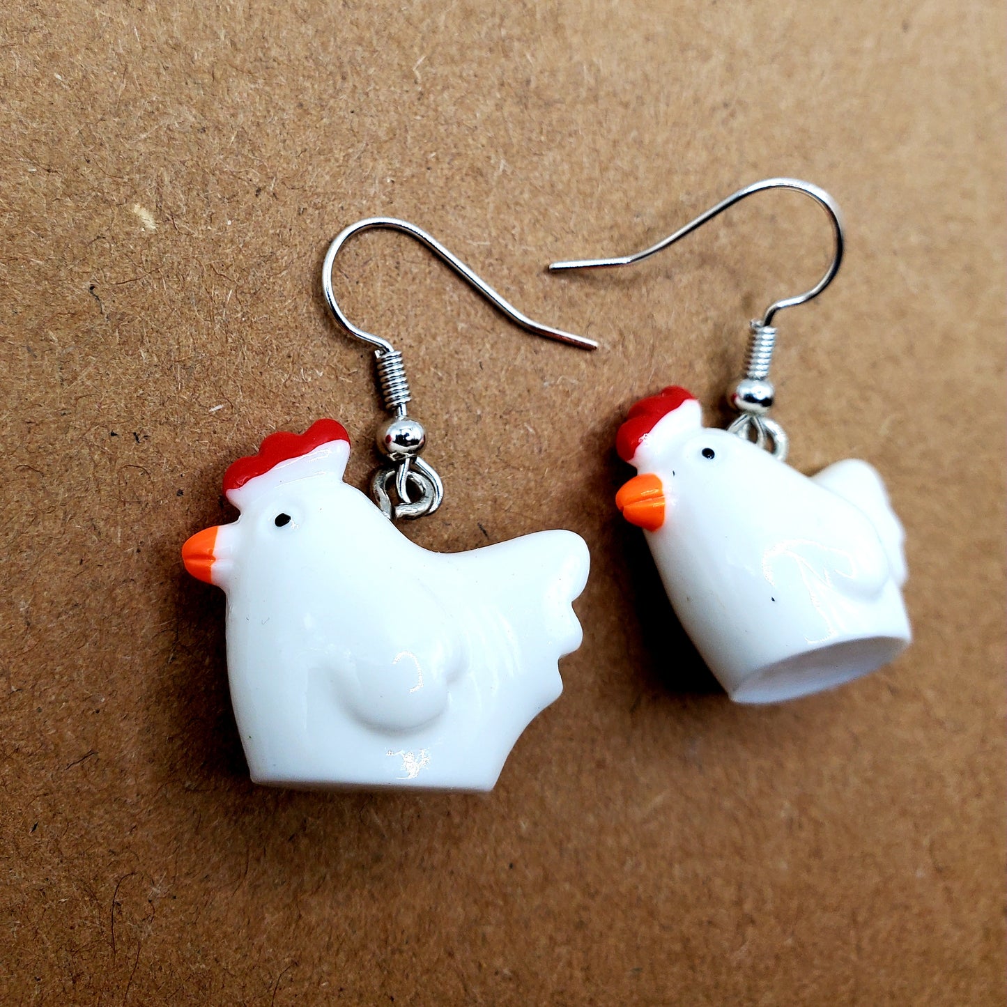 3D Hen Earrings