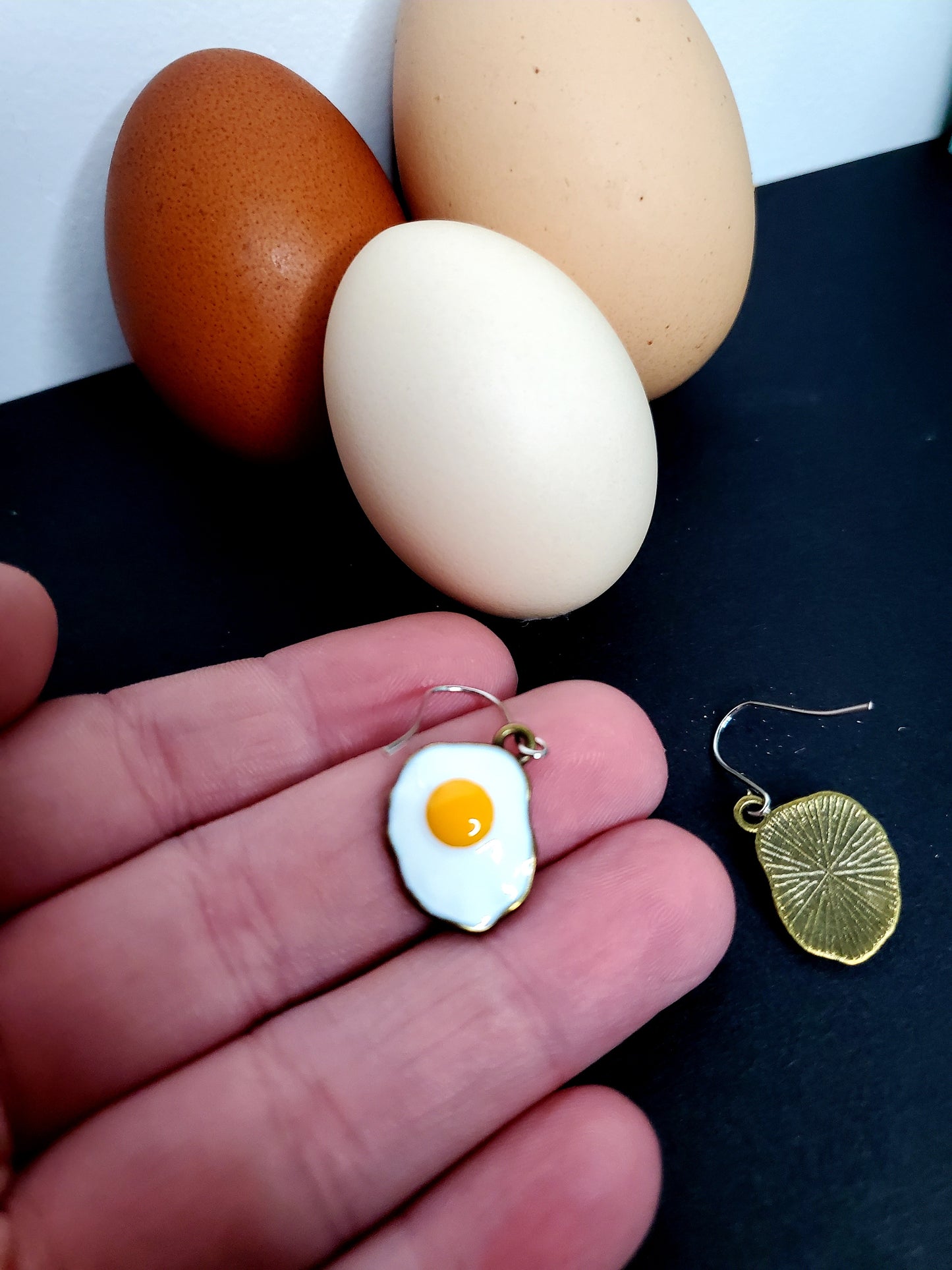 Fried egg Earrings