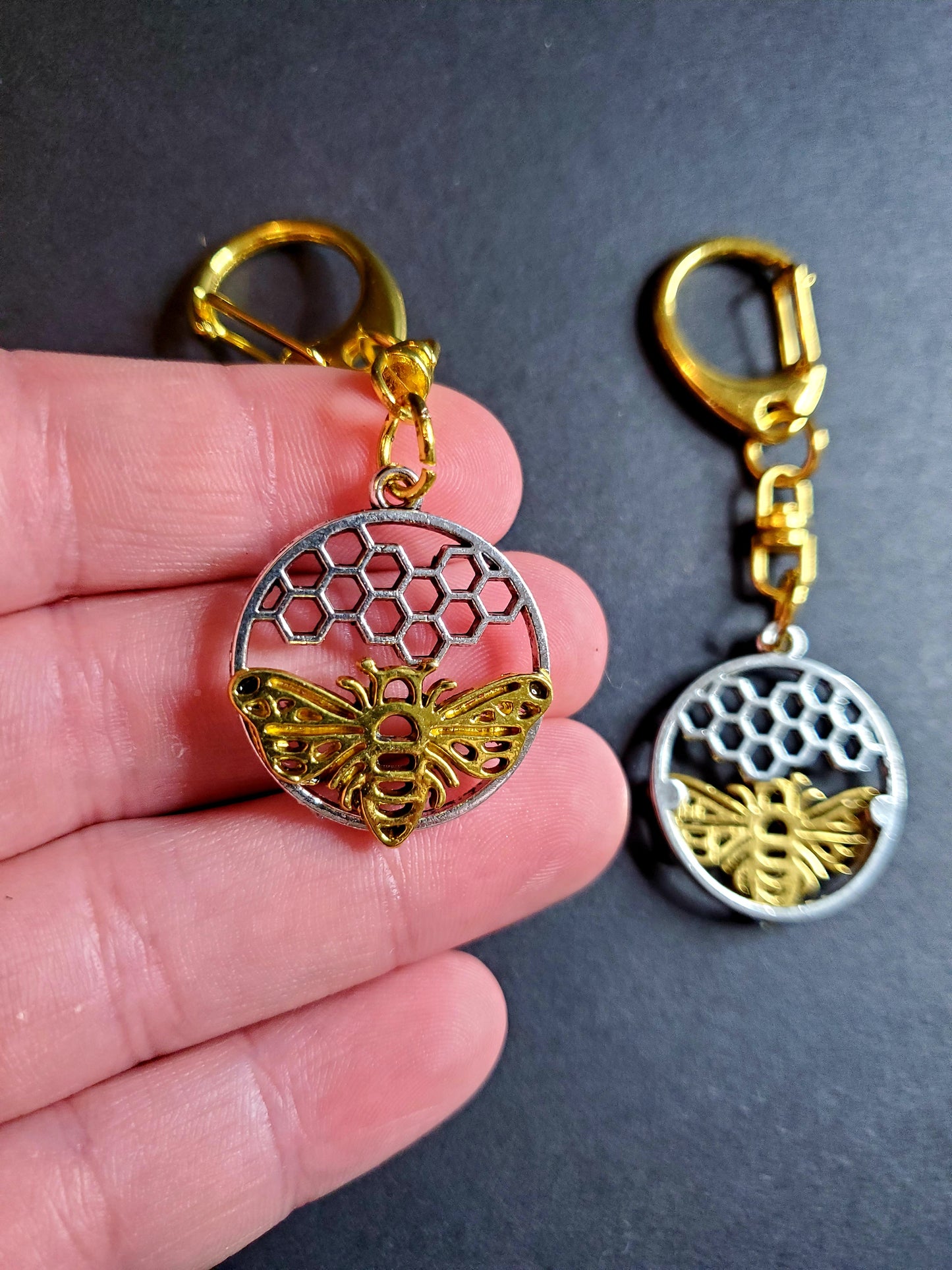 Honeycomb Keychain