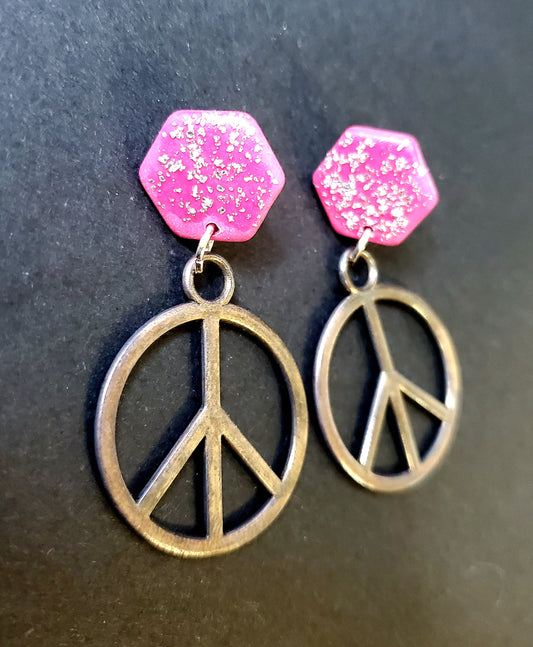 Pink Peace with Silver