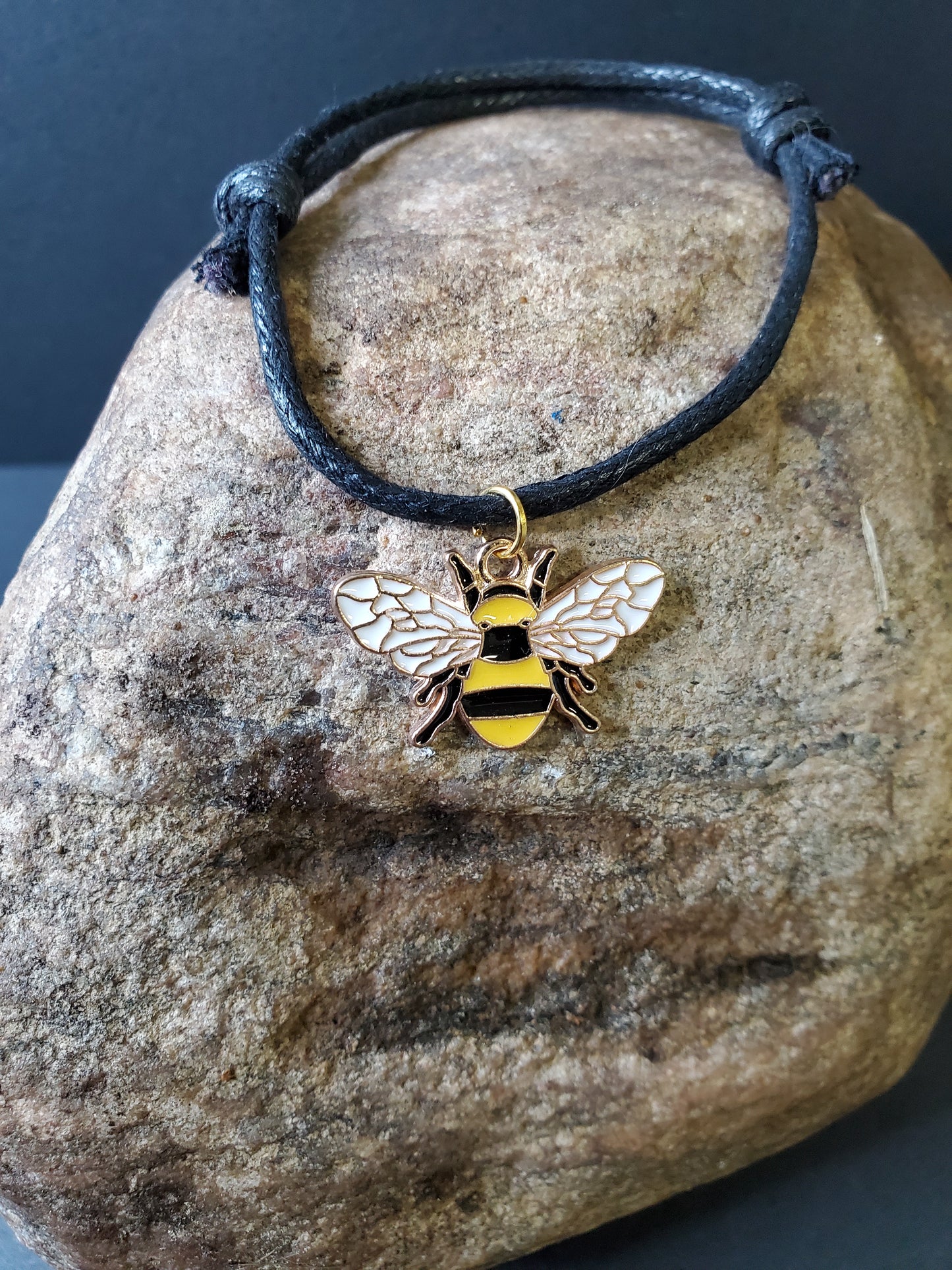 Corded Bee Bracelet