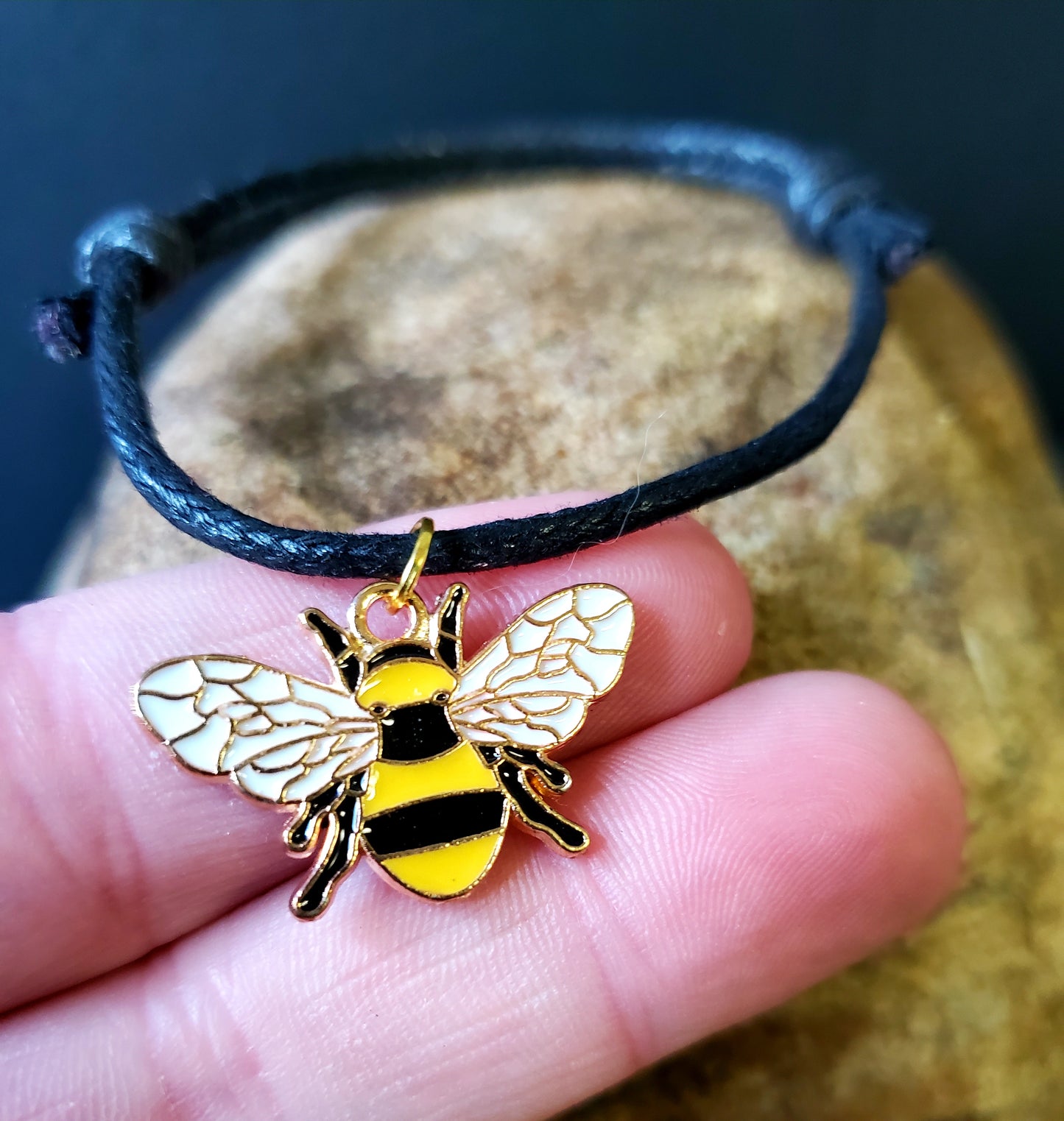 Corded Bee Bracelet