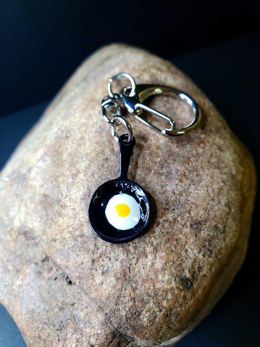 Fried Egg Pan Keychain