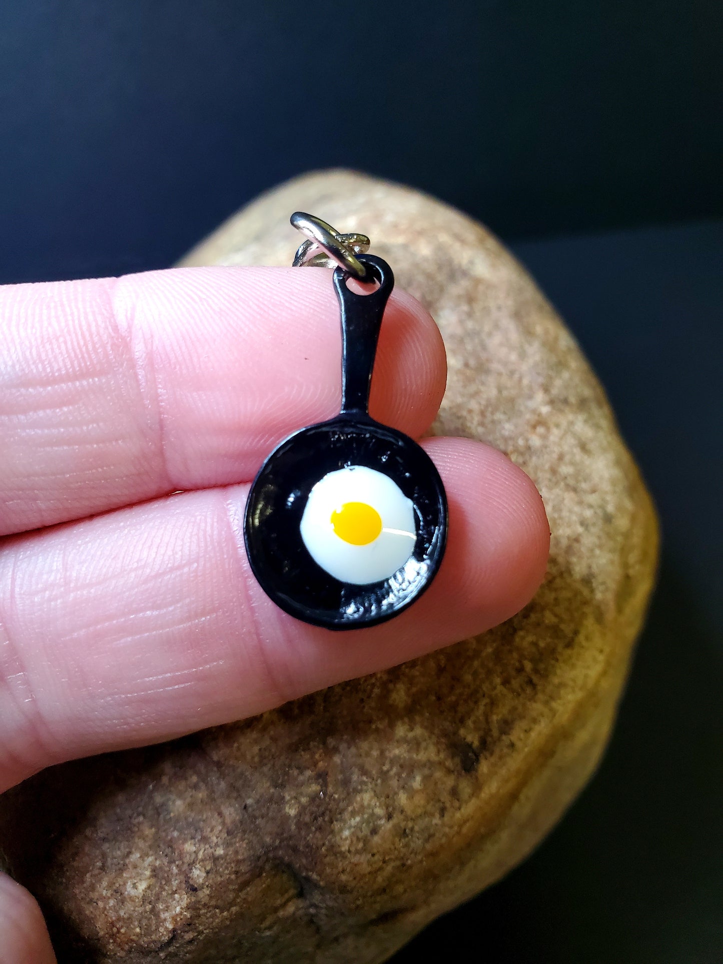 Fried Egg Pan Keychain