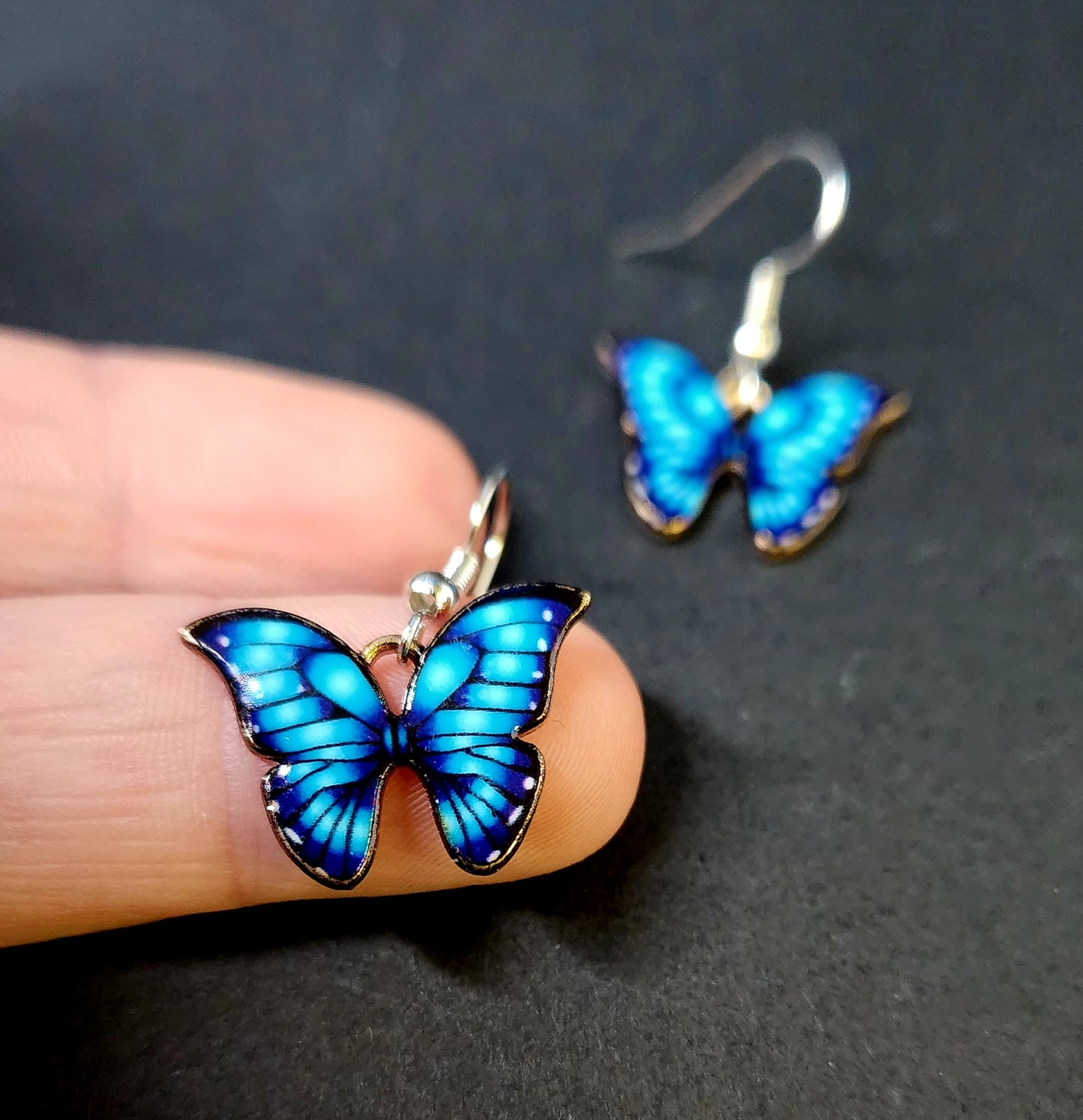 Blue Butterfly Earrings